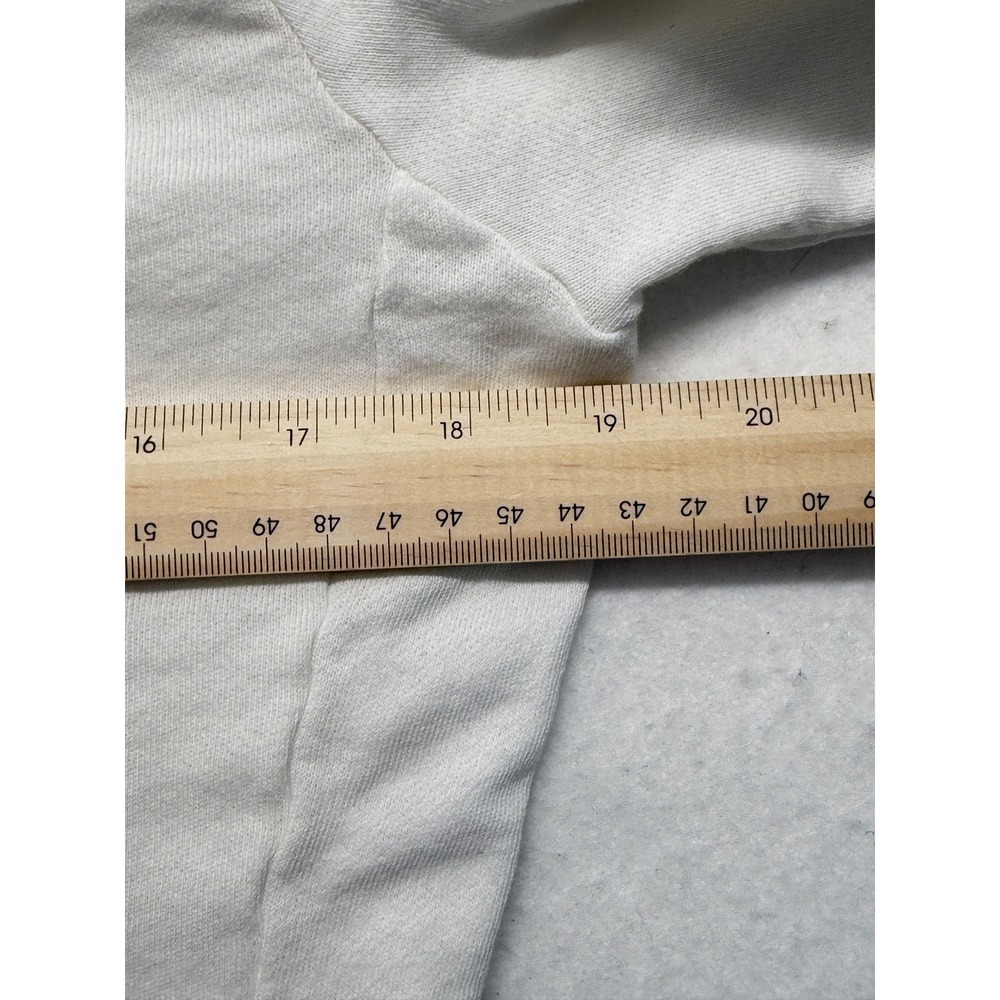 James Perse White 100% Supima Cotton Terry V-Neck Hoodie Top Size 2 M - Picture 9 of 11